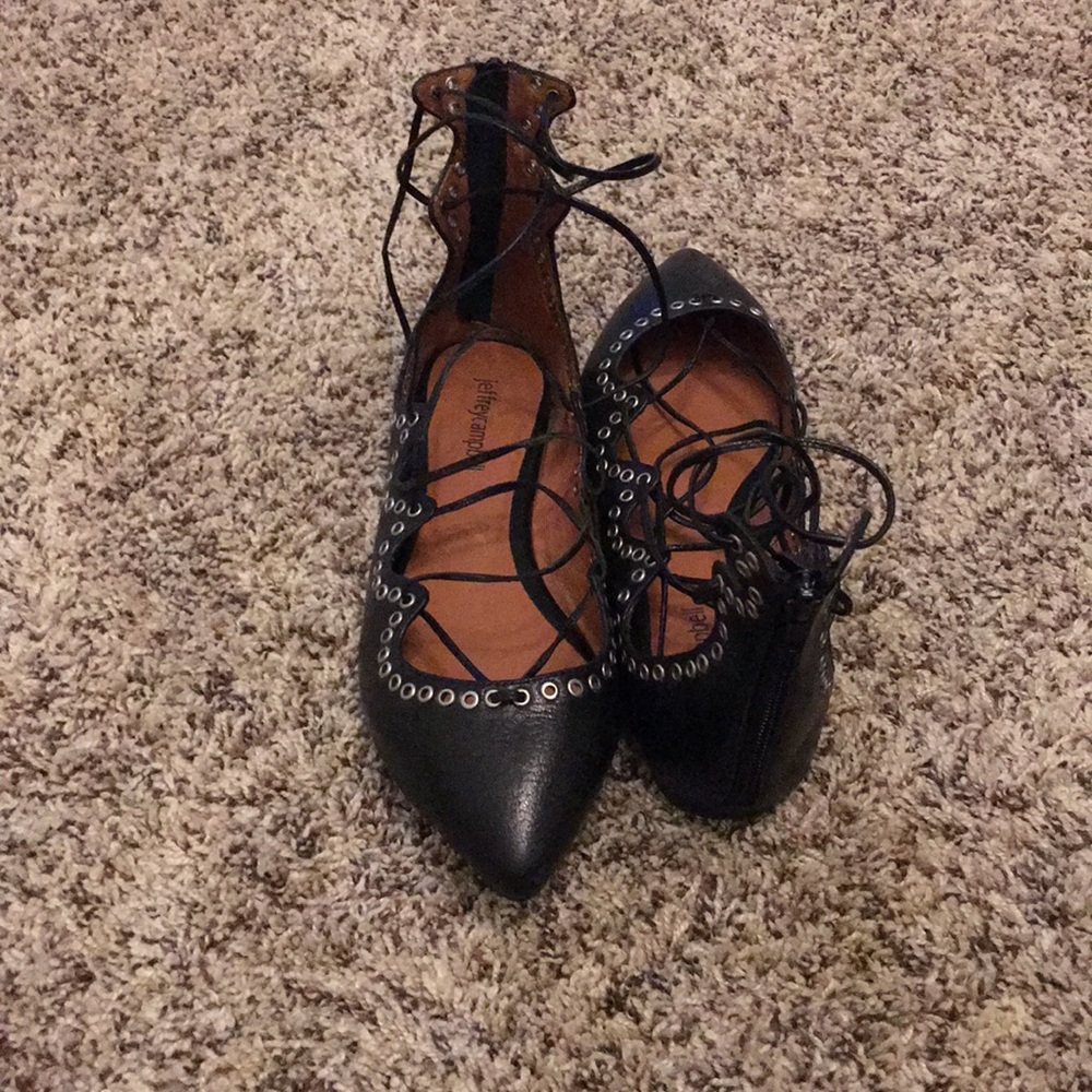 Jeffrey Campbell lace up ballet flats